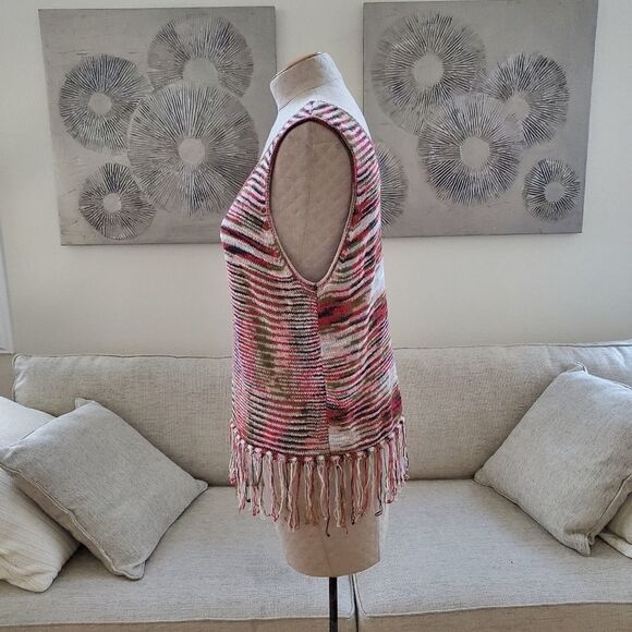 Rocks & Indigo Woven Tank  Fringe Sweater - Picture 5 of 11
